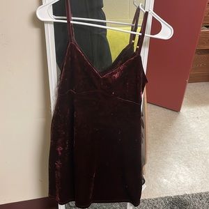 Velvet maroon francesca dress